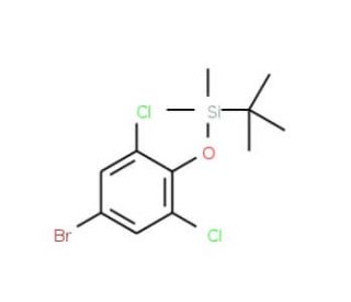 4-Bromo-O-(t-butyldimethylsilyl)-2,6-dichlorophenol (CAS 343564-38-5) - chemical structure image