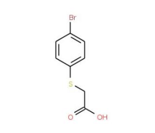 (4-Bromo-phenylsulfanyl)-acetic acid (CAS 3406-76-6) - chemical structure image