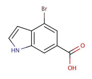 4-Bromoindole-6-carboxylic acid (CAS 374633-27-9) - chemical structure image