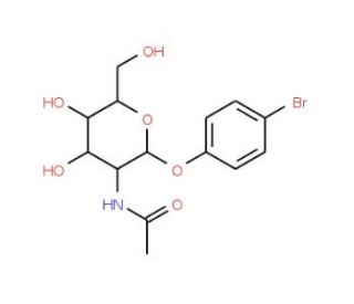 4-Bromophenyl 2-acetamido-2-deoxy-b-D-glucopyranoside (CAS 38229-80-0) - chemical structure image