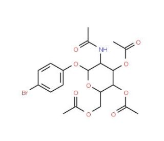 4-Bromophenyl 2-acetamido-3,4,6-tri-O-acetyl-2-deoxy-b-D-glucopyranoside (CAS 38229-74-2) - chemical structure image