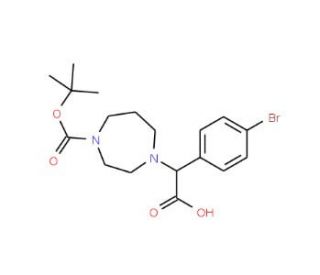 (4-Bromophenyl)(4-Boc-1,4-diazepan-1-yl)acetic acid - chemical structure image