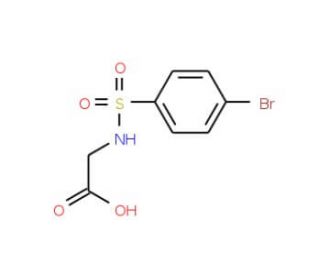 [(4-Bromophenyl)sulphonylamino]acetic acid (CAS 13029-73-7) - chemical structure image