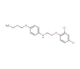 4-Butoxy-N-[2-(2,4-dichlorophenoxy)ethyl]aniline - chemical structure image