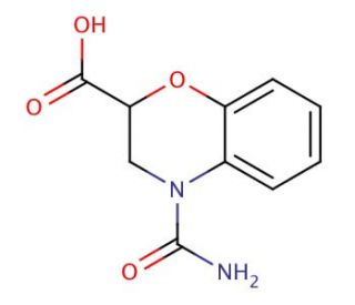 4-carbamoyl-3,4-dihydro-2H-1,4-benzoxazine-2-carboxylic acid - chemical structure image