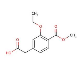 (4-Carboxy-3-ethoxy)phenyl Acetic Acid (Repaglinide Impurity) (CAS 220438-80-2) - chemical structure image