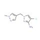 4-Chloro-1-(1-methyl-1H-pyrazol-4-ylmethyl)-1H-pyrazol-3-ylamine - chemical structure image