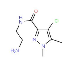 4-Chloro-1,5-dimethyl-1H-pyrazole-3-carboxylic acid (2-amino-ethyl)-amide - chemical structure image