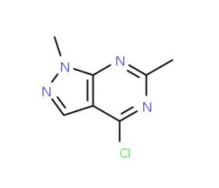 4-chloro-1,6-dimethyl-1H-pyrazolo[3,4-d]pyrimidine (CAS 98550-75-5) - chemical structure image