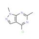 4-chloro-1,6-dimethyl-1H-pyrazolo[3,4-d]pyrimidine (CAS 98550-75-5) - chemical structure image