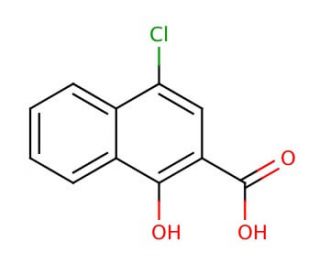 4-chloro-1-hydroxynaphthalene-2-carboxylic acid (CAS 5409-15-4) - chemical structure image