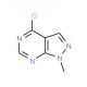 4-chloro-1-methyl-1H-pyrazolo[3,4-d]pyrimidine (CAS 23000-43-3) - chemical structure image