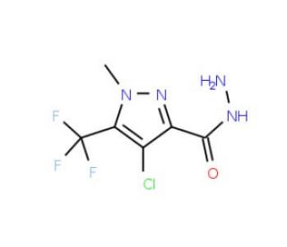 4-Chloro-1-methyl-5-trifluoromethyl-1H-pyrazole-3-carboxylic acid hydrazide - chemical structure image