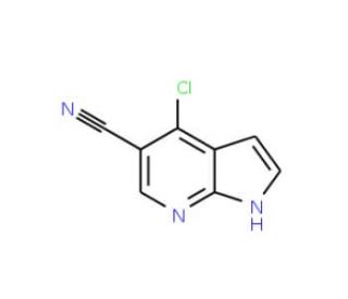 4-Chloro-1H-pyrrolo[2,3-b]pyridine-5-carbonitrile (CAS 920966-02-5) - chemical structure image