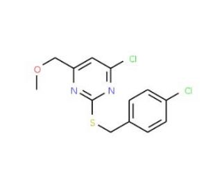 4-Chloro-2-[(4-chlorobenzyl)sulfanyl]-6-(methoxymethyl)pyrimidine - chemical structure image