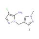 4-Chloro-2-(1,3-dimethyl-1H-pyrazol-4-ylmethyl)-2H-pyrazol-3-ylamine - chemical structure image