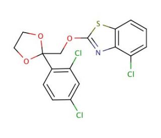 4-chloro-2-((2-(2,4-dichlorophenyl)-1,3-dioxolan-2-yl)methoxy)benzo[d]thiazole - chemical structure image