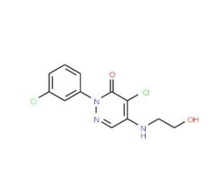 4-Chloro-2-(3-chlorophenyl)-5-[(2-hydroxyethyl)-amino]-3(2H)-pyridazinone - chemical structure image