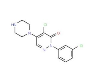 4-Chloro-2-(3-chlorophenyl)-5-piperazino-3(2H)-pyridazinone - chemical structure image