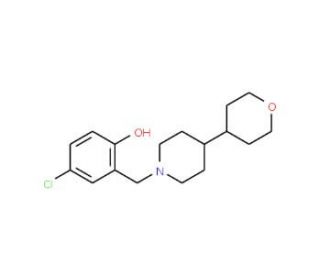 4-Chloro-2-[4-(tetrahydro-pyran-4-yl)-piperidin-1-ylmethyl]-phenol - chemical structure image