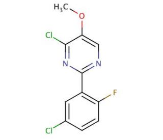 4-Chloro-2-(5-chloro-2-fluorophenyl)-5-methoxypyrimidine - chemical structure image