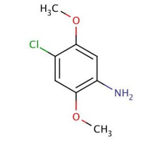 4-Chloro-2,5-dimethoxyaniline (CAS 6358-64-1) - chemical structure image