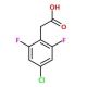 4-Chloro-2,6-difluorophenylacetic acid (CAS 537033-55-9) - chemical structure image