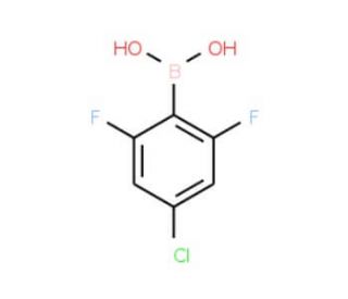 4-Chloro-2,6-difluorophenylboronic acid (CAS 925911-61-1) - chemical structure image