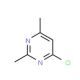 4-Chloro-2,6-dimethyl-pyrimidine (CAS 4472-45-1) - chemical structure image