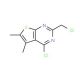 4-Chloro-2-chloromethyl-5,6-dimethyl-thieno[2,3-d]pyrimidine (CAS 88203-19-4) - chemical structure image