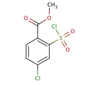4-Chloro-2-(chlorosulfonyl) benzoic acid methyl ester (CAS 85392-01-4) - chemical structure image
