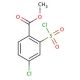 4-Chloro-2-(chlorosulfonyl) benzoic acid methyl ester (CAS 85392-01-4) - chemical structure image