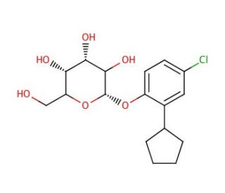4-Chloro-2-cyclopentylphenyl-&beta;-D-galactopyranoside (CAS 24718-43-2) - chemical structure image