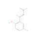 4-Chloro-2-[(dimethylhydrazono)methyl]phenol (CAS 284489-44-7) - chemical structure image