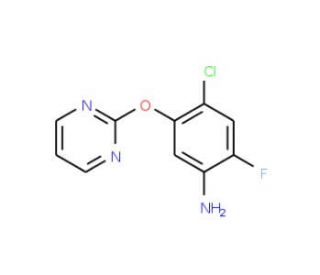 4-Chloro-2-fluoro-5-(2-pyrimidinyloxy)aniline - chemical structure image