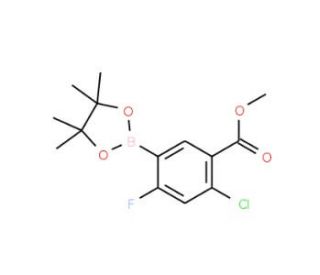 4-Chloro-2-fluoro-5-(methoxycarbonyl)phenylboronic acid, pinacol ester (CAS 1073339-13-5) - chemical structure image