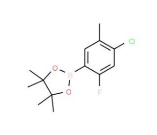 4-Chloro-2-fluoro-5-methylphenylboronic acid, pinacol ester (CAS 1126320-27-1) - chemical structure image