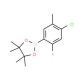 4-Chloro-2-fluoro-5-methylphenylboronic acid, pinacol ester (CAS 1126320-27-1) - chemical structure image