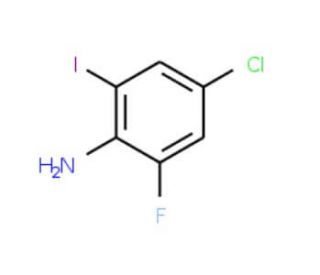 4-Chloro-2-fluoro-6-iodoaniline (CAS 216393-67-8) - chemical structure image