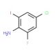 4-Chloro-2-fluoro-6-iodoaniline (CAS 216393-67-8) - chemical structure image