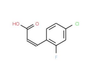 4-Chloro-2-fluorocinnamic acid (CAS 202982-65-8) - chemical structure image