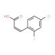 4-Chloro-2-fluorocinnamic acid (CAS 202982-65-8) - chemical structure image