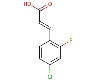 4-Chloro-2-fluorocinnamic acid, predominantly trans (CAS 312693-55-3) - chemical structure image