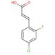 4-Chloro-2-fluorocinnamic acid, predominantly trans (CAS 312693-55-3) - chemical structure image