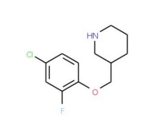 4-Chloro-2-fluorophenyl 3-piperidinylmethyl ether - chemical structure image