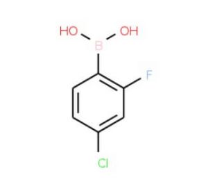 4-Chloro-2-fluorophenylboronic acid (CAS 160591-91-3) - chemical structure image