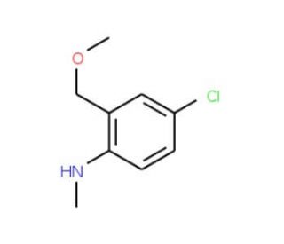 4-Chloro-2-methoxymethyl-N-methylaniline (CAS 941294-12-8) - chemical structure image