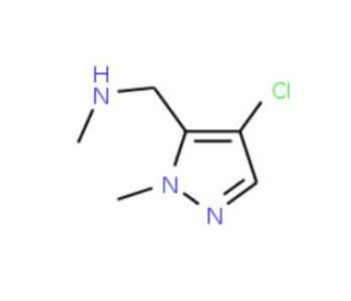 (4-Chloro-2-methyl-2H-pyrazol-3-ylmethyl)-methyl-amine - chemical structure image