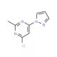 4-Chloro-2-methyl-6-(1H-pyrazol-1-yl)pyrimidine (CAS 957035-38-0) - chemical structure image