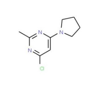 4-Chloro-2-methyl-6-(pyrrolidin-1-yl)pyrimidine (CAS 914349-69-2) - chemical structure image